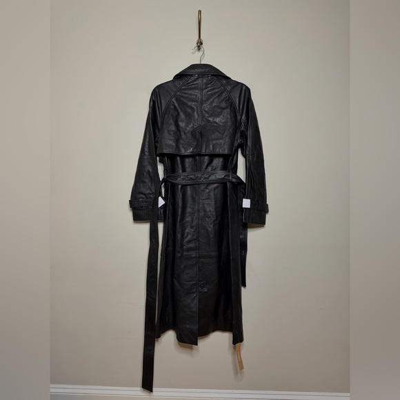 Reformation Veda Ashland Leather Trench Black - Picture 5 of 6